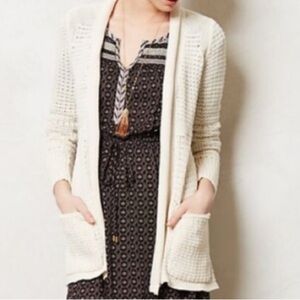 Angel of The North Anthropologie Open Cardigan S Open Knit Lagenlook Longline